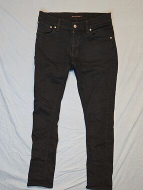 Nudie Jeans Co Tight Terry Ever Black Slim Tapered Fit Denim Jeans